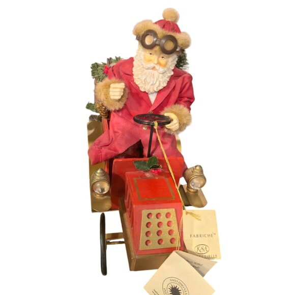 Smithsonian Institution Kurt Adler Santa Fabriche Holiday Drive Antique car READ - Picture 3 of 16